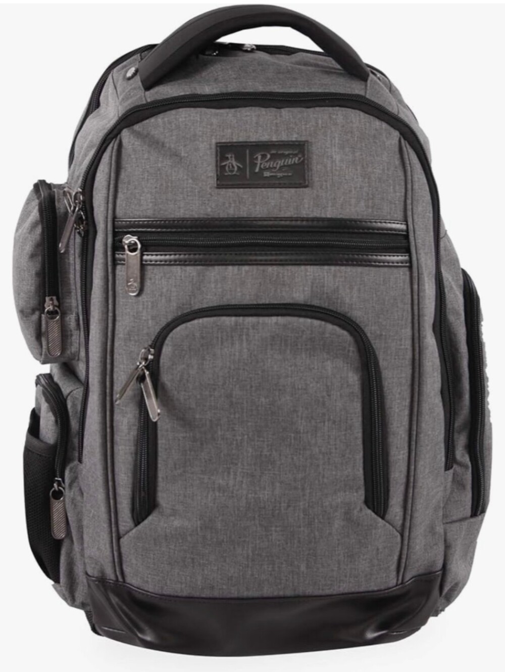 Like NEW Penguin Fletcher Grey Crosshatch Laptop Carryon Backpack